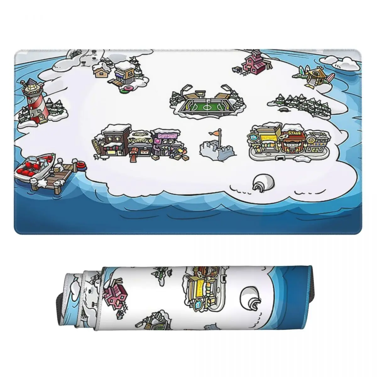 Pc Gaming Club - Large Mouse Pad Club Penguin Map