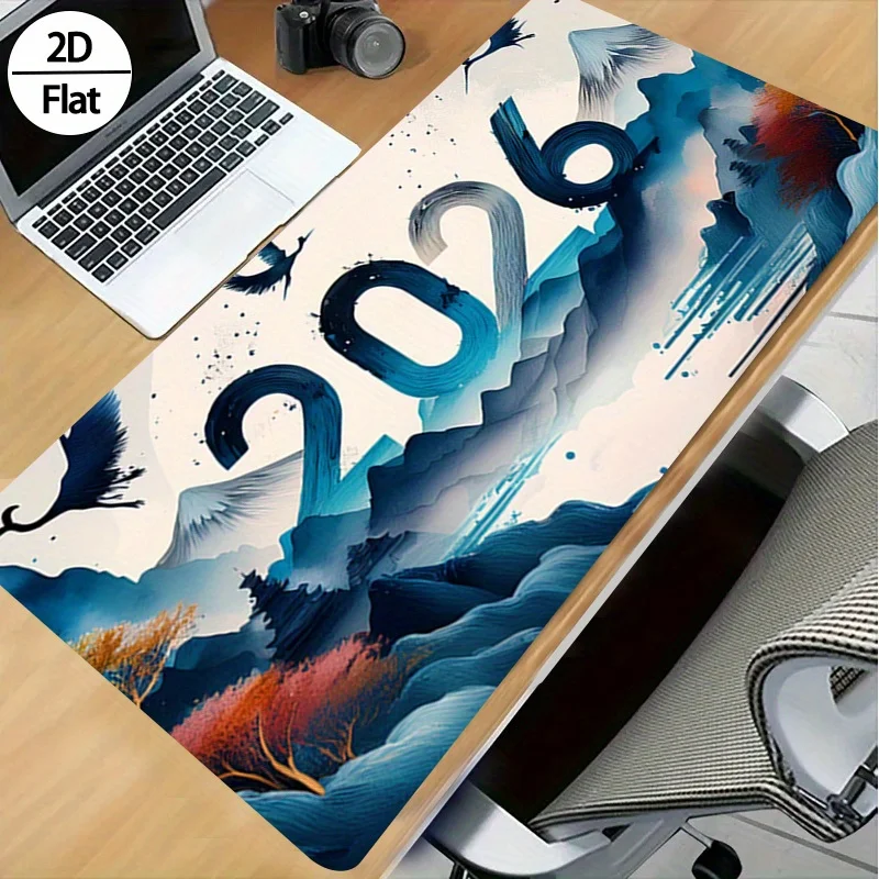 Gaming Desk Mat - 2026 New Year Ink Painting 2D