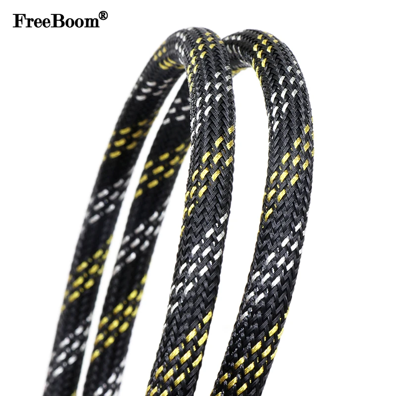 1~50m Black Gold Silver PET Br - Cable Management Sleeve ulasan dan harga