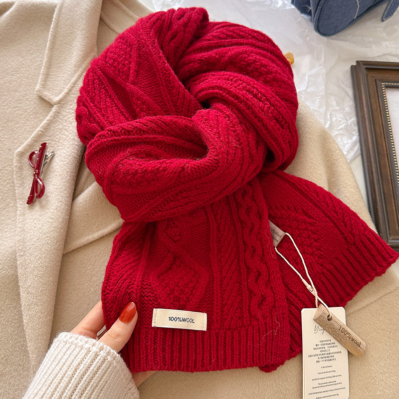 Luxury 100% Wool Scarf Women M - Cable Management Sleeve ulasan dan harga