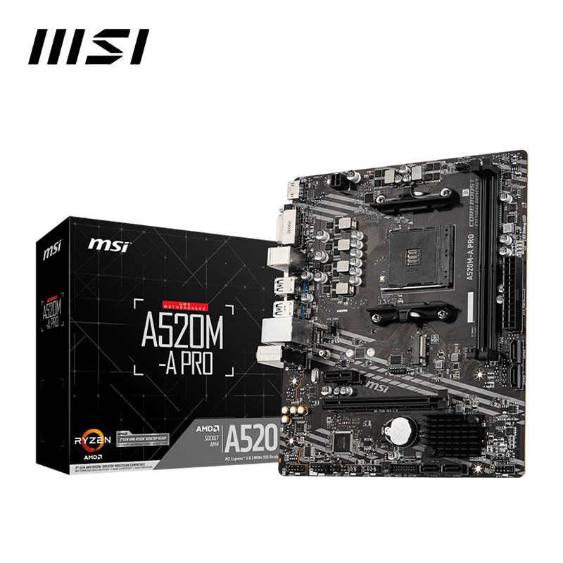 MSI A520M A PRO + AMD Ryzen 3  - Pc Gaming Xeon ulasan dan harga