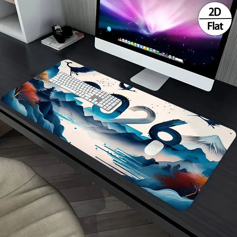 2026 New Year Ink Painting 2D  - Gaming Desk Mat ulasan dan harga