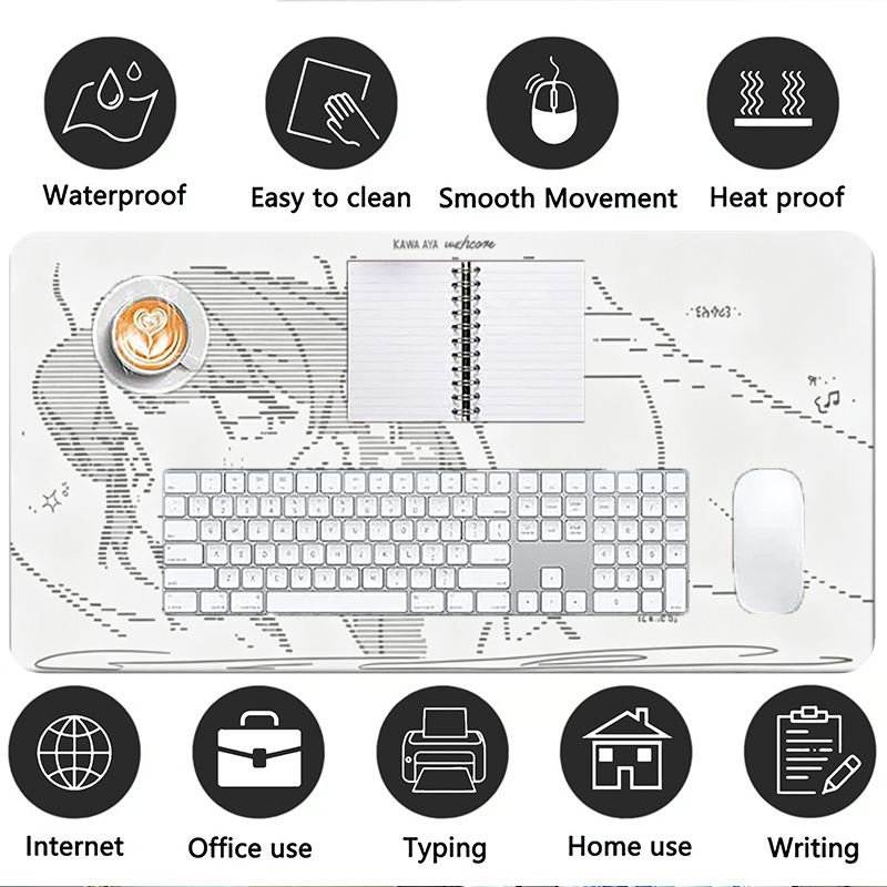 1Pcs Leather Mouse Pad Anime A - Gaming Desk Mat ulasan dan harga